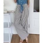 スウェットパンツ ジャージ ストライプ柄パンツ夏ワイドパンツ レディース ボトムス レディース