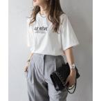 tシャツ LE REVE立体ロゴ刺繍Tシャツ レディース