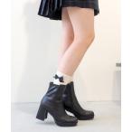 ブーツ 厚底ストレッチショートブーツ 8980747 レディース