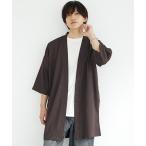 カーディガン 「MinoriTY」接触冷感テックリネン七分袖カーディガン 半袖カーデ メンズ ロングカーディガン 夏服 メンズ レディース