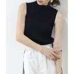 ニット セーター ノースリーブハイネックサマーニット レディース