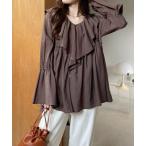 ブラウス シャツ 「Eclat one」キャンディースリーブ フリルブラウス レディース