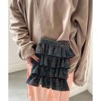 ショッピングキラキラ ショルダーバッグ バッグ Casselini(キャセリーニ)キラキラプリーツフリルポシェット レディース