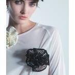ブローチ 「IRIS 47」mesh bara corsage/メッシュ バラ コサージュ レディース