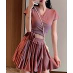  купальный костюм купальный костюм короткий рукав оборка юбка брюки плавание одежда женский 