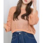 ニット セーター キラキラメッシュPO レディース