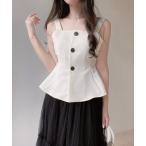 キャミソール ペプラムフリルキャミソール