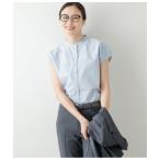 ブラウス シャツ コットンドビークロス ヨーク切り替えフレンチスリーブブラウス レディース