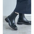 ショッピングラウンドトゥ ブーツ 「EVOL」軽量ホワイトステッチサイドゴアブーツ IX5484 レディース