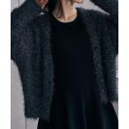 カーディガン ラメシャギーショートカーデ レディース