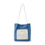 トートバッグ 配色ポケットキャンバストートバッグ レディース