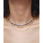  колье [les bonbon]lapis choker/lapis короткое колье женский 
