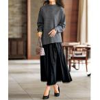 アンサンブル 幾何柄ジャカードニットセットアップ