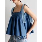 bicolor ruffle tops レディース