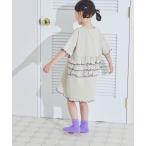 ワンピース 配色メロー バックフリルワンピース キッズ