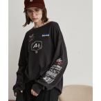 tシャツ サムホール付きレーシングロゴロンTEE レディース