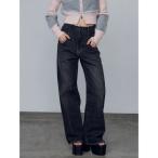 ジーンズ デニム デニムパンツ ルーズワイドハイウエストジーンズ レディース