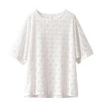 tシャツ 総レース素材ドルマンプルオーバー レディース