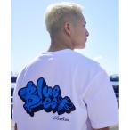 t рубашка [BlueBee/ голубой Be ] вырез лодочкой Logo футболка мужской женский 