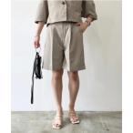 パンツ クレープハーフパンツ レディース
