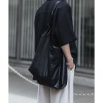 ショルダーバッグ 「 直営店・ZOZOTOWN限定 」シンセティックレザー ショルダーショッピングバッグ / SYNTHETIC LEATHER SH