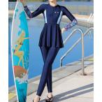 купальный костюм [2 позиций комплект ] половина Zip высокий талия платье способ длинный рукав Rush Guard женский 