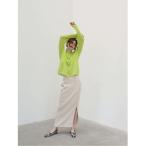スカート slit covered button long skirt