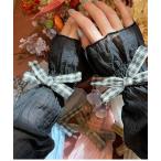 アームカバー チェックリボンブレスアームカバー(BQ) レディース