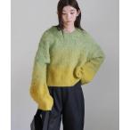 ニット セーター ツートーンシャギーニット レディース