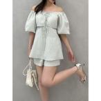 パンツ コンパクトジャカードショートパンツ レディース