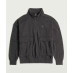トレーナー スウェット ROVIC SKIPPER LOOSE SWEATER/ミリタリーディテールオーバーサイズハーフジップスタンドカラースウェット