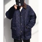 ブルゾン アウター 「LYLE＆SCOTT/ライルアンドスコット」衿コーディロイ ダイヤキルティング ジャケット メンズ レディース