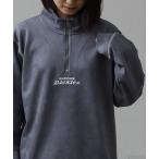 トレーナー スウェット 「GENUINE DICKIES/ジェニュインディッキーズ」ポリスウェード 配色 ステッチ ハーフジップ 長袖 スウェット ト