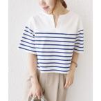 tシャツ 「手洗い可能」オーガニック 綿 ボーダー ショート スリーブ レディース