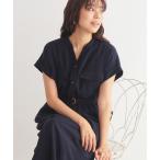 ワンピース 「6color/S-LLsize」ダブルポケットシャツワンピース「吸水速乾/防シワ/抗ピル/洗濯機洗い可」