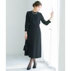 ワンピース 「洗濯機で洗える!接触冷感!2WAYストレッチ!防シワ加工!」慶事・弔事で使える喪服!ドレープデザイン細見えワンピース