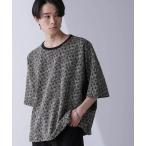 tシャツ パターンジャガードTシャツ 半袖 メンズ