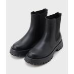 ブーツ 「モード感」バックジップ サイドゴアブーツ レディース