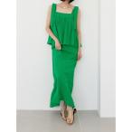 ワンピース linen ruffle onepiece