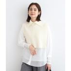 ニット セーター 「洗える/2WAY」タートルネックニットケープ レディース