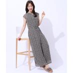 サロペット オーバーオール 「無理せずキレイ」大人の上品コーデが一枚で決まる シフォン花柄オールインワン レディース