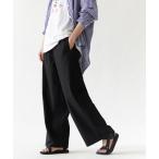 パンツ リネン混 カラープルオンパンツ レディース