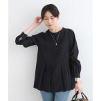 ブラウス シャツ 「洗える／タックデザイン」モックネックオーバーブラウス レディース
