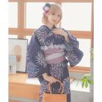 浴衣 華やか花火 ゆかた3点セット (浴衣+平帯+下駄) レディース