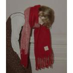 マフラー ストール bi-color mohair muffler/バイカラーボリュームフリンジマフラー レディース