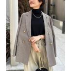 ジャケット テーラードジャケット 「セットアップ対応」ストレッチツイルダブルジャケット レディース