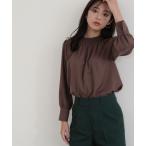 「NATURAL BEAUTY BASIC」 7分袖ブラウス MEDIUM ブラウン レディース