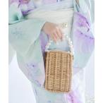 ショッピングカゴバッグ パールスクエアカゴバッグ レディース