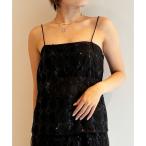 キャミソール TULLE SEQUINS CAMI TOP