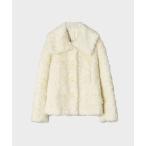  мутоновое пальто боа пальто [HARUNOBUMURATA/ Hal ручка пятно ta]KADIA/WOOL MOHAIR BOA JACKET/ шерсть mo волосы боа 